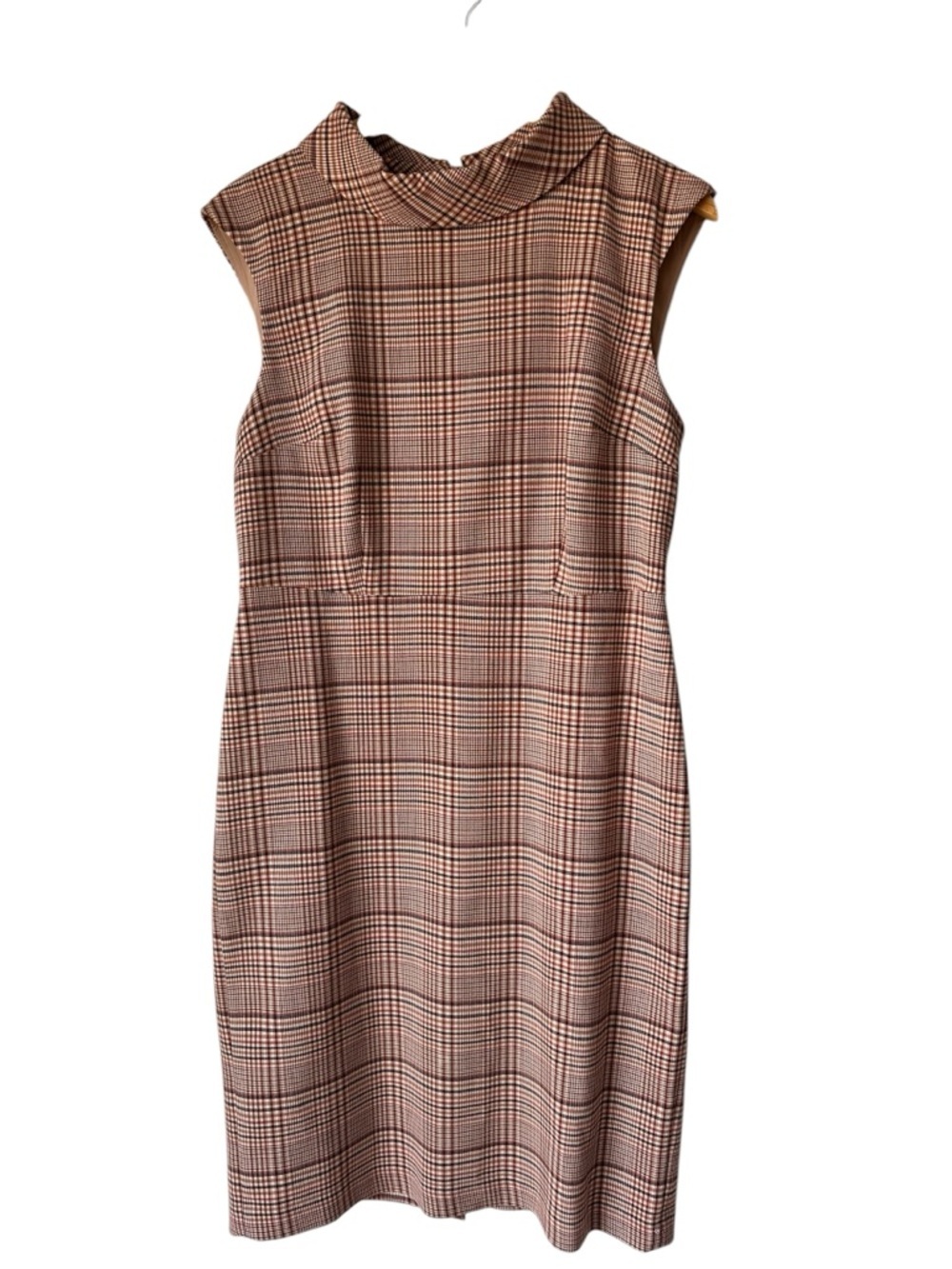 Ann Taylor Sleeveless Plaid Mock Neck Sheath Dress, Size 8  - Picture 2 of 14